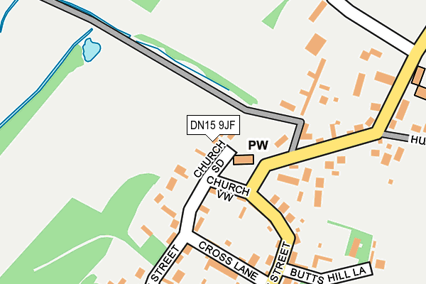DN15 9JF map - OS OpenMap – Local (Ordnance Survey)