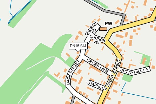 DN15 9JJ map - OS OpenMap – Local (Ordnance Survey)