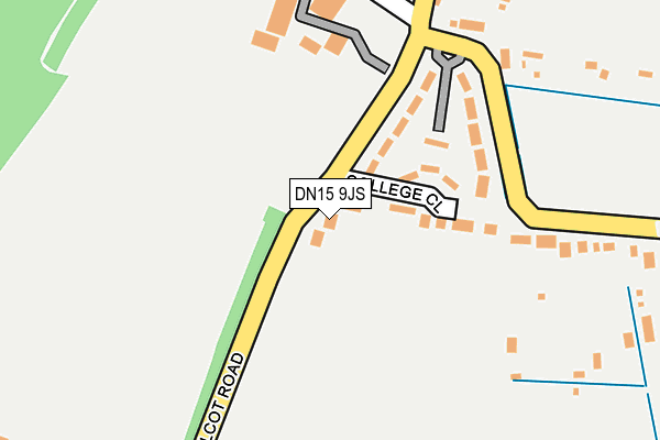 DN15 9JS map - OS OpenMap – Local (Ordnance Survey)