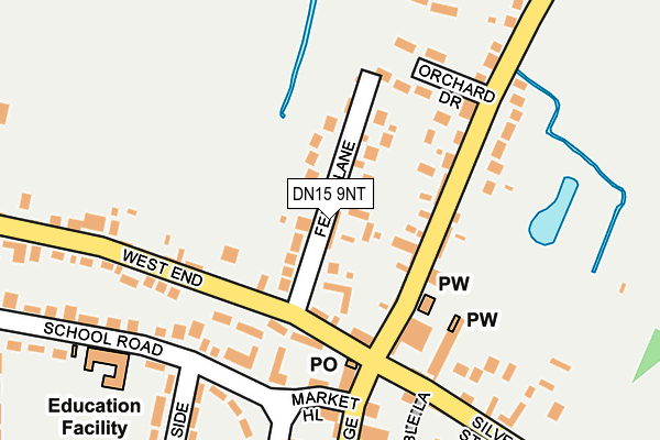 DN15 9NT map - OS OpenMap – Local (Ordnance Survey)
