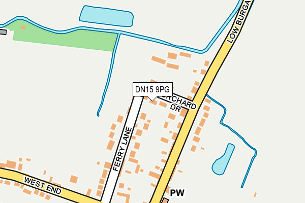 DN15 9PG map - OS OpenMap – Local (Ordnance Survey)