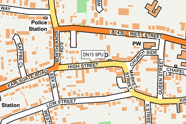 DN15 9PU map - OS OpenMap – Local (Ordnance Survey)