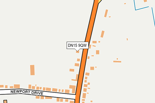 DN15 9QW map - OS OpenMap – Local (Ordnance Survey)