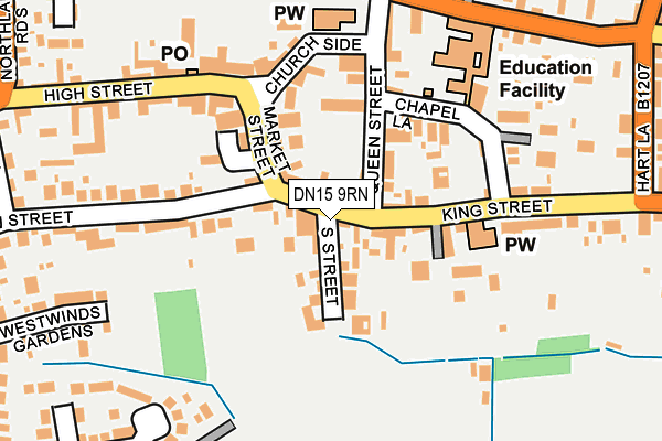 DN15 9RN map - OS OpenMap – Local (Ordnance Survey)