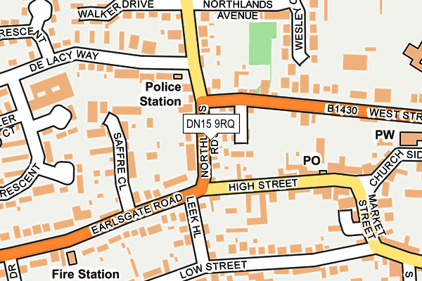 DN15 9RQ map - OS OpenMap – Local (Ordnance Survey)