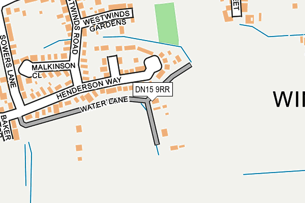 DN15 9RR map - OS OpenMap – Local (Ordnance Survey)