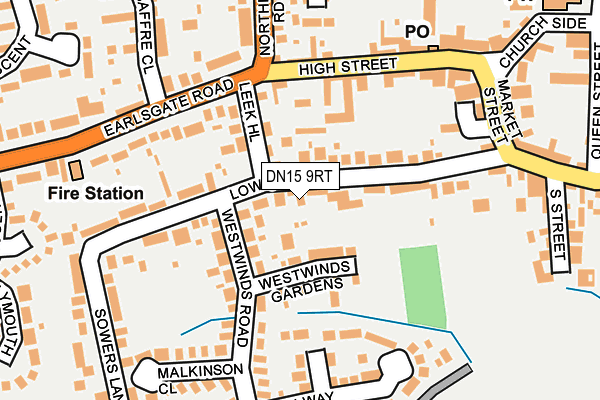 DN15 9RT map - OS OpenMap – Local (Ordnance Survey)
