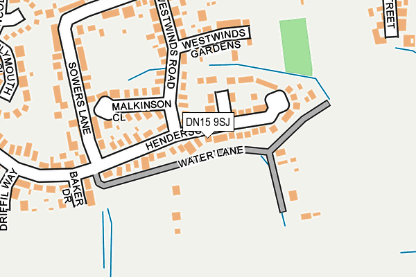 DN15 9SJ map - OS OpenMap – Local (Ordnance Survey)
