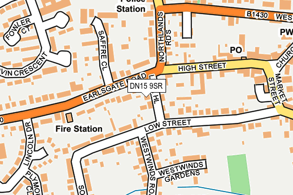 DN15 9SR map - OS OpenMap – Local (Ordnance Survey)