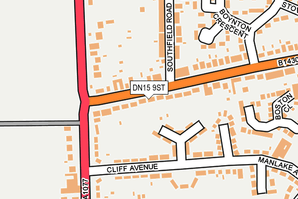 DN15 9ST map - OS OpenMap – Local (Ordnance Survey)