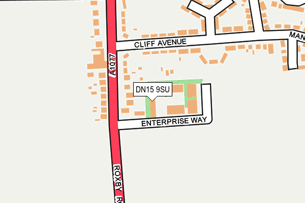DN15 9SU map - OS OpenMap – Local (Ordnance Survey)