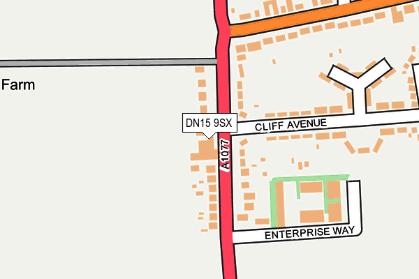 DN15 9SX map - OS OpenMap – Local (Ordnance Survey)