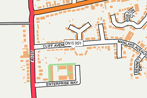DN15 9SY map - OS OpenMap – Local (Ordnance Survey)