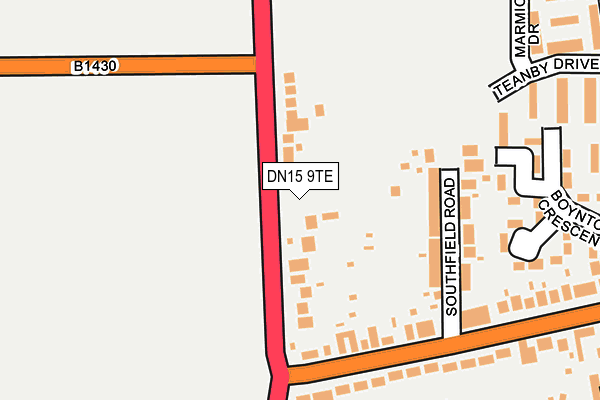 DN15 9TE map - OS OpenMap – Local (Ordnance Survey)