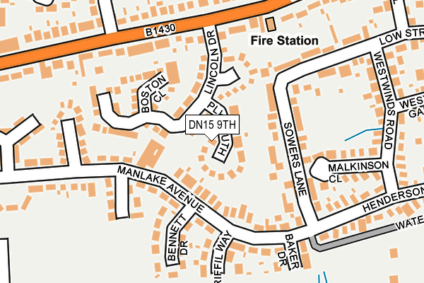 DN15 9TH map - OS OpenMap – Local (Ordnance Survey)