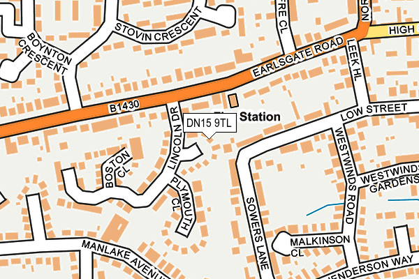 DN15 9TL map - OS OpenMap – Local (Ordnance Survey)