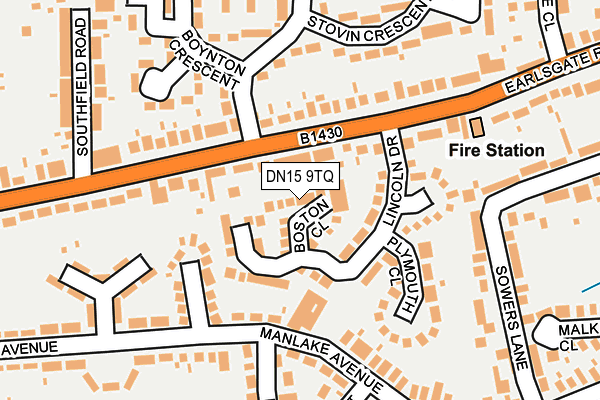 DN15 9TQ map - OS OpenMap – Local (Ordnance Survey)
