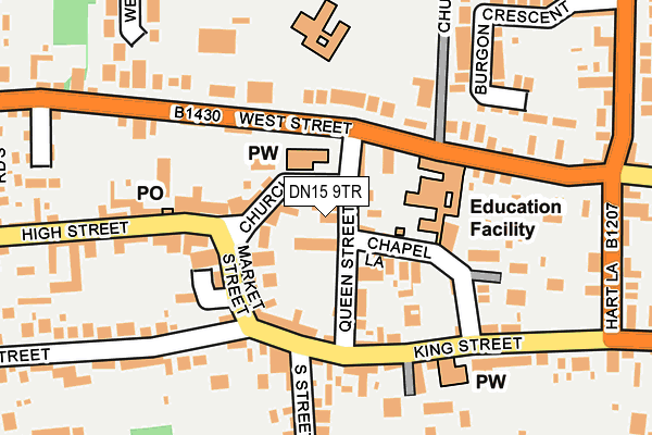 DN15 9TR map - OS OpenMap – Local (Ordnance Survey)