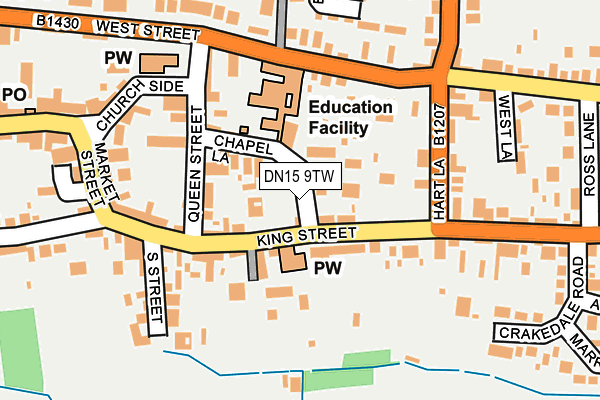 DN15 9TW map - OS OpenMap – Local (Ordnance Survey)
