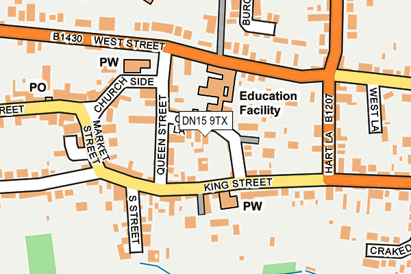 DN15 9TX map - OS OpenMap – Local (Ordnance Survey)