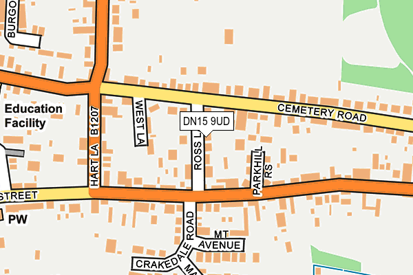 DN15 9UD map - OS OpenMap – Local (Ordnance Survey)