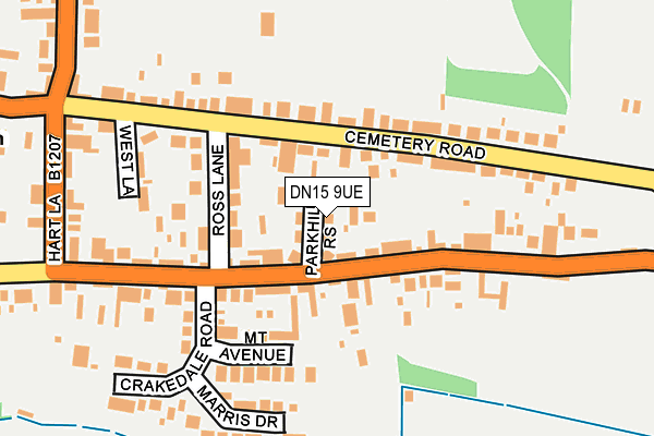 DN15 9UE map - OS OpenMap – Local (Ordnance Survey)