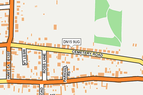 DN15 9UG map - OS OpenMap – Local (Ordnance Survey)
