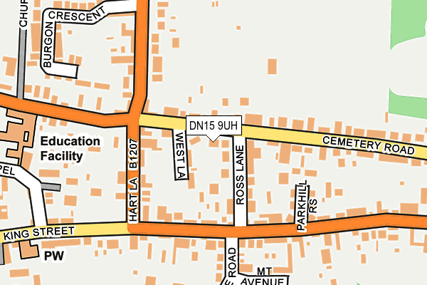 DN15 9UH map - OS OpenMap – Local (Ordnance Survey)