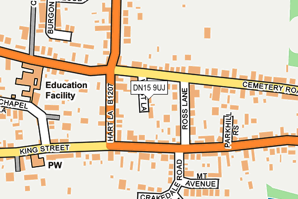 DN15 9UJ map - OS OpenMap – Local (Ordnance Survey)
