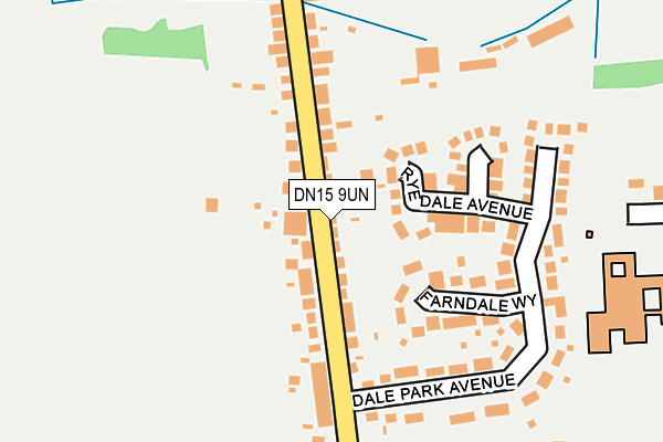 DN15 9UN map - OS OpenMap – Local (Ordnance Survey)