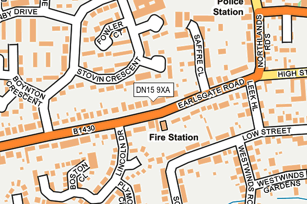 DN15 9XA map - OS OpenMap – Local (Ordnance Survey)