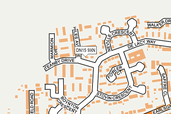 DN15 9XN map - OS OpenMap – Local (Ordnance Survey)