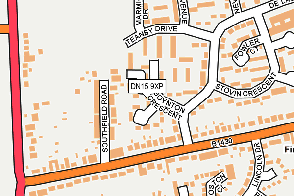 DN15 9XP map - OS OpenMap – Local (Ordnance Survey)