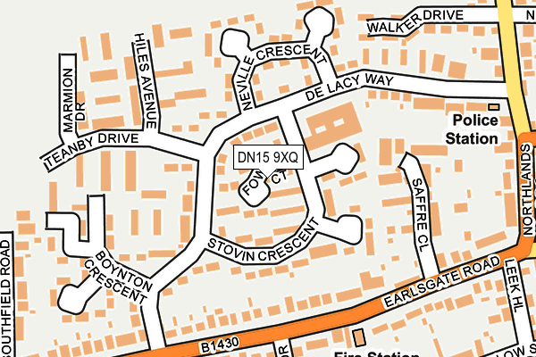 DN15 9XQ map - OS OpenMap – Local (Ordnance Survey)