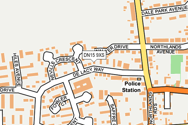 DN15 9XS map - OS OpenMap – Local (Ordnance Survey)