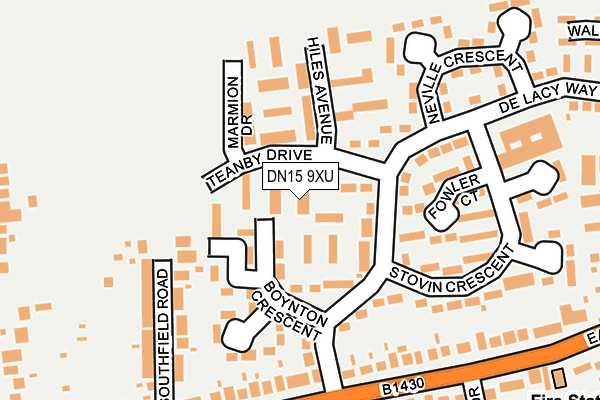 DN15 9XU map - OS OpenMap – Local (Ordnance Survey)