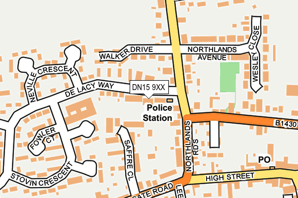 DN15 9XX map - OS OpenMap – Local (Ordnance Survey)