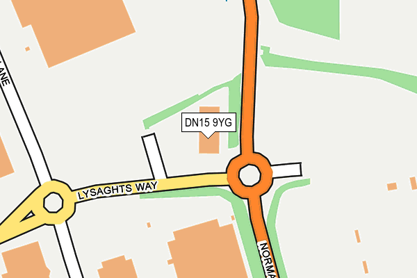 DN15 9YG map - OS OpenMap – Local (Ordnance Survey)