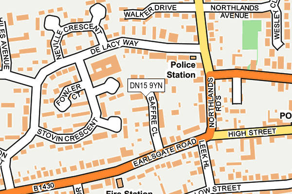 DN15 9YN map - OS OpenMap – Local (Ordnance Survey)