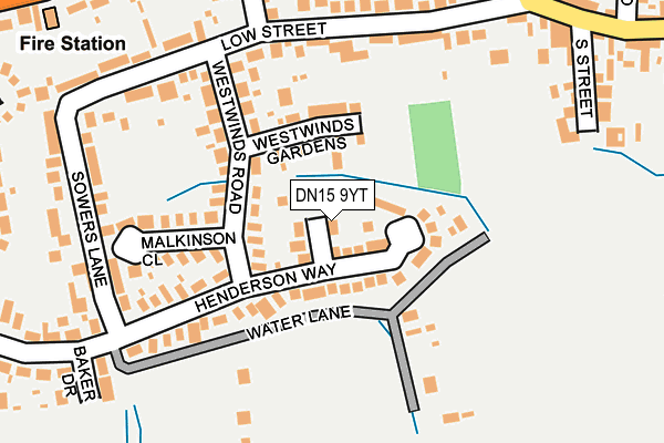 DN15 9YT map - OS OpenMap – Local (Ordnance Survey)