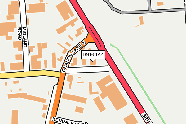 DN16 1AZ map - OS OpenMap – Local (Ordnance Survey)