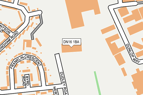 DN16 1BA map - OS OpenMap – Local (Ordnance Survey)