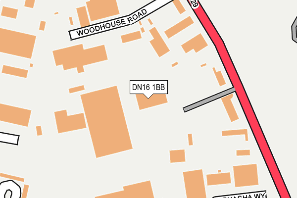 DN16 1BB map - OS OpenMap – Local (Ordnance Survey)