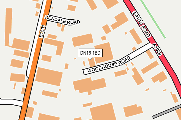 DN16 1BD map - OS OpenMap – Local (Ordnance Survey)