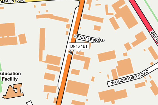 DN16 1BT map - OS OpenMap – Local (Ordnance Survey)