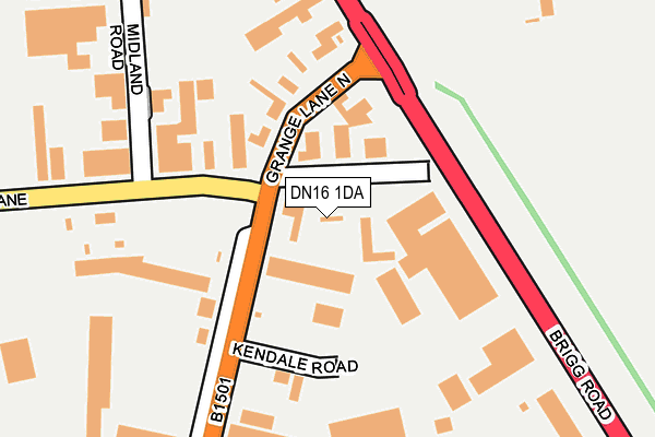 DN16 1DA map - OS OpenMap – Local (Ordnance Survey)