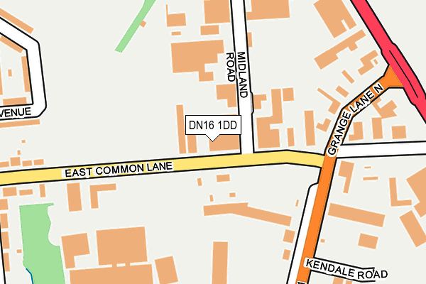 DN16 1DD map - OS OpenMap – Local (Ordnance Survey)
