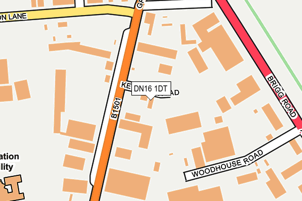 DN16 1DT map - OS OpenMap – Local (Ordnance Survey)