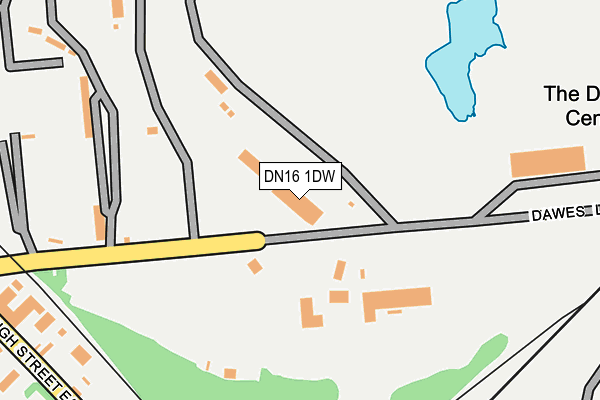 DN16 1DW map - OS OpenMap – Local (Ordnance Survey)