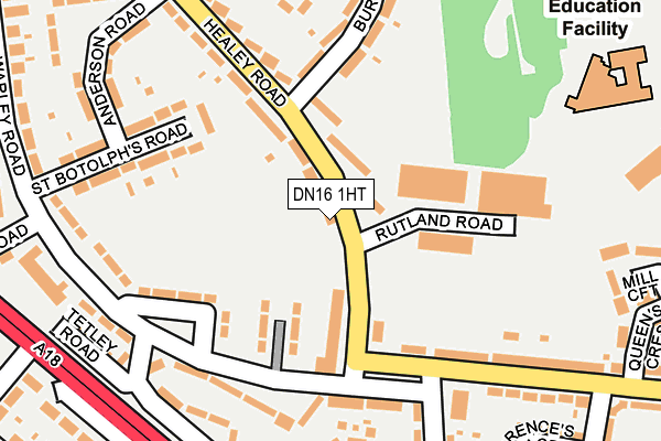 DN16 1HT map - OS OpenMap – Local (Ordnance Survey)